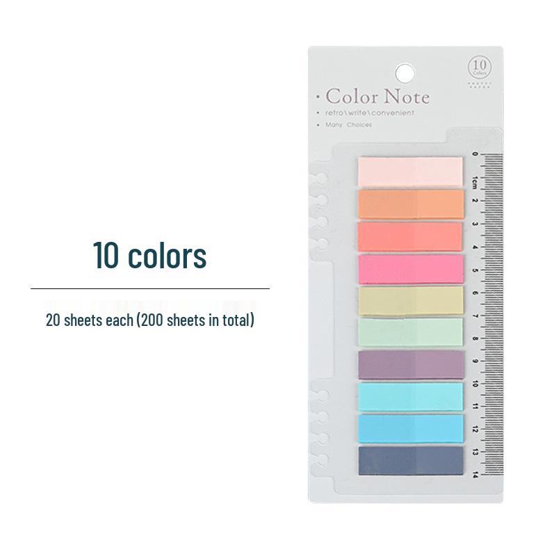 Morandi Semi-transparent Index Tabs - Student Study Labels PET Sticky Notes