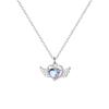 Love God Cupid Necklace for Women In Summer Niche Design Sense Colorful Zircon Love Angel Wings
