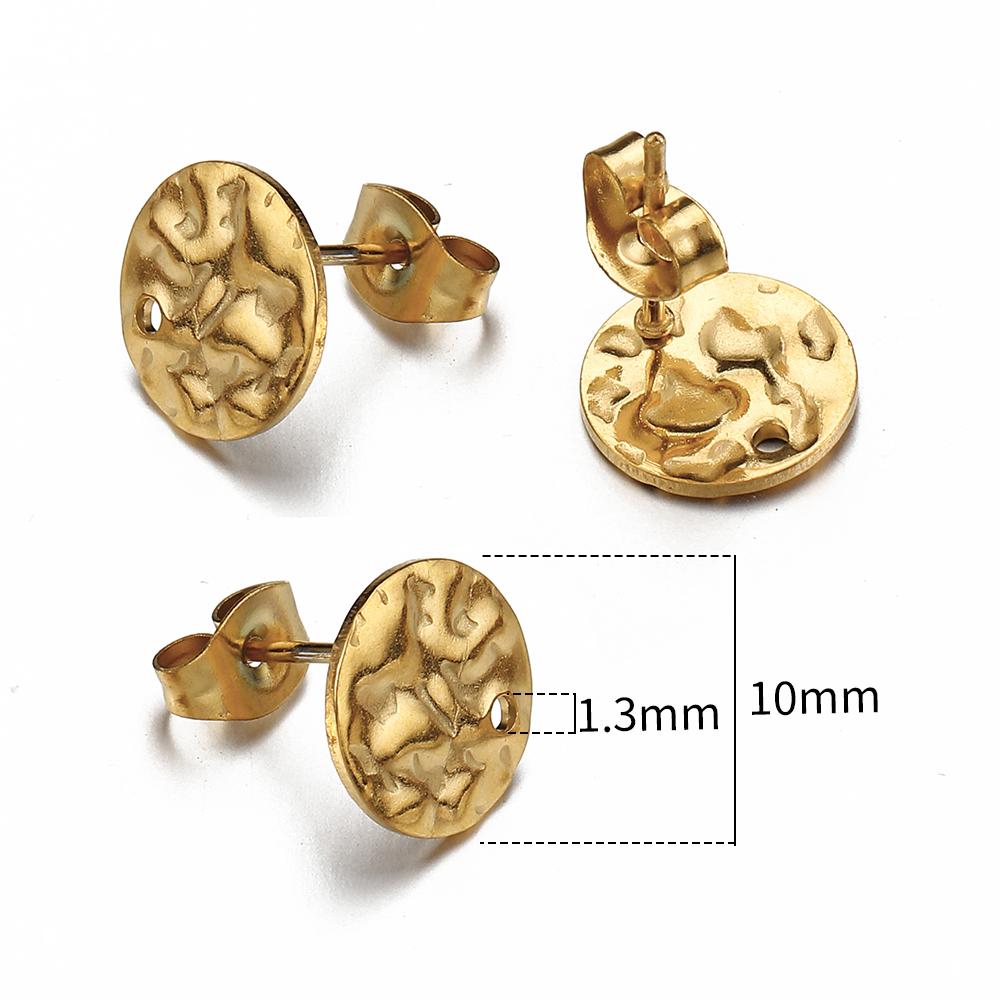 Kein Verblassen 10 Stück Edelstahl Leere Ohrstecker Basis Pins Mit Ohrstecker Ohrrücken für Schmuckherstellung DIY Zubehör