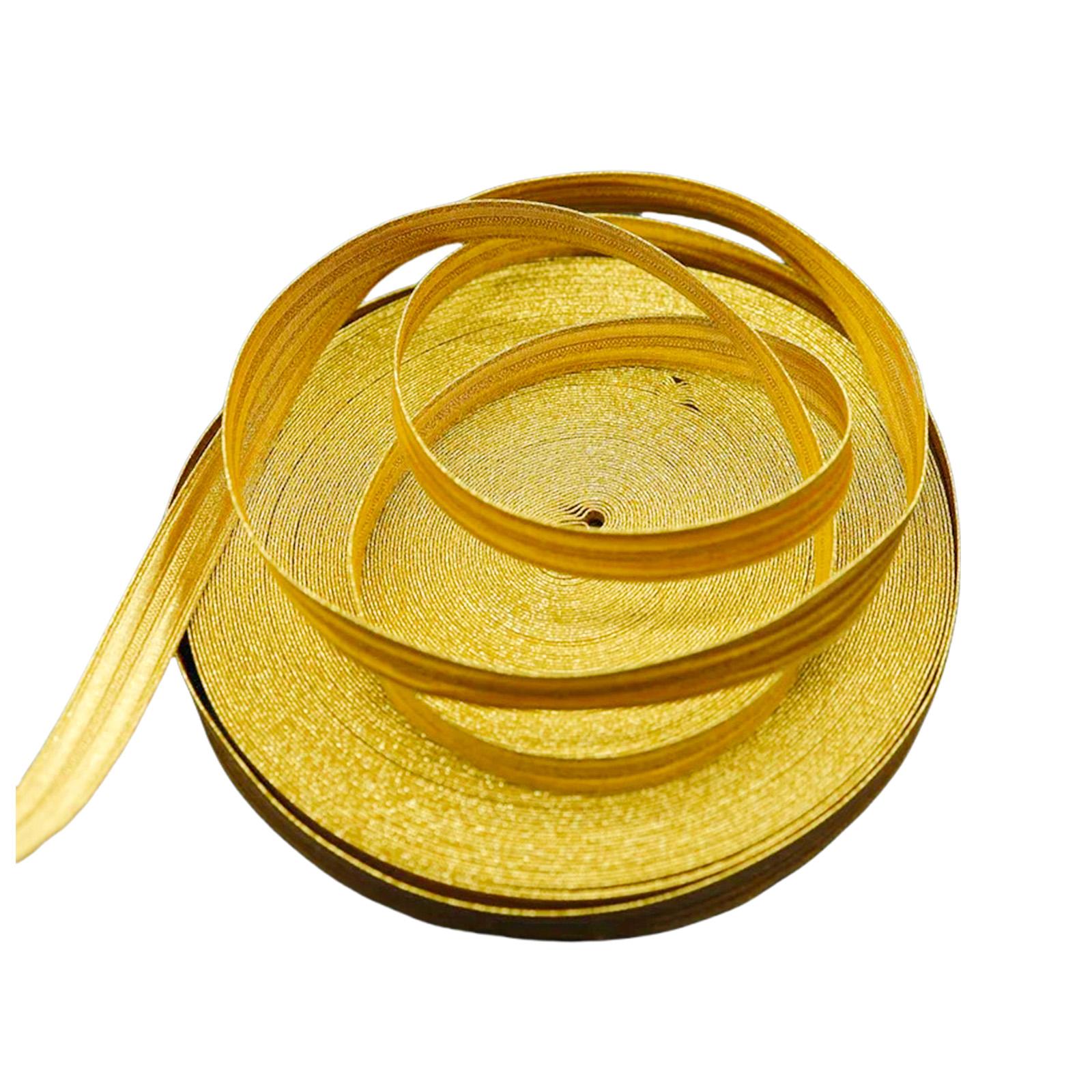

Durability Gold Silver Thread Tape Bias Cut Tape Apparels Trimmings Webbing Tape for Uniforms and Apparel Enhancements T2