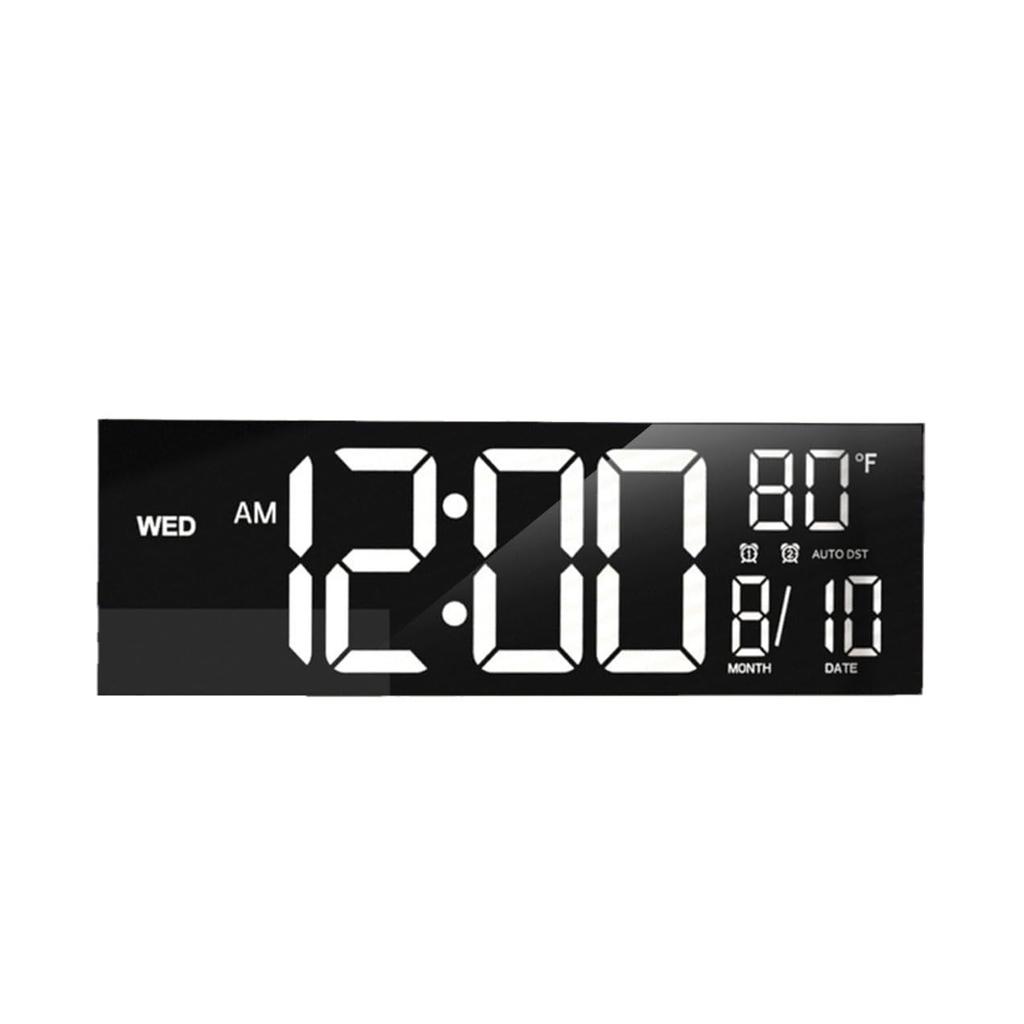 Modern LED Digital Clock 16" with RGB Lights 11 Scene Modes Big Display Dual Alarm Function and Room Temperature Feature