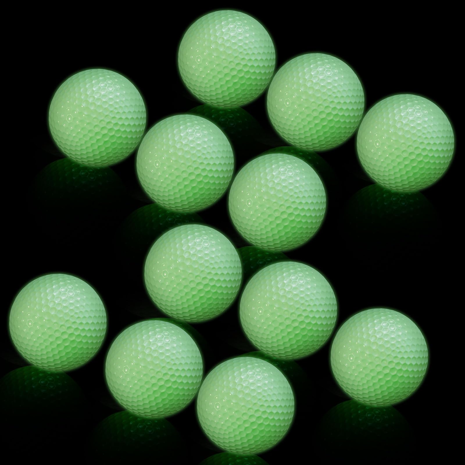 

MITUKE Night Golf Ball Fluorescent Golf Ball New Golf Practice Golf Ball Night Golf Fluorescent Color [2021 Ball] (12 pieces)