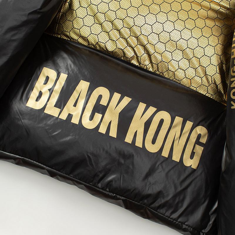 Svart och Guld Väst för Män och Kvinnor, Ny Koreansk Stil Lös Glansig Helt Svart Västväst, Tvättfri Populär Jacka