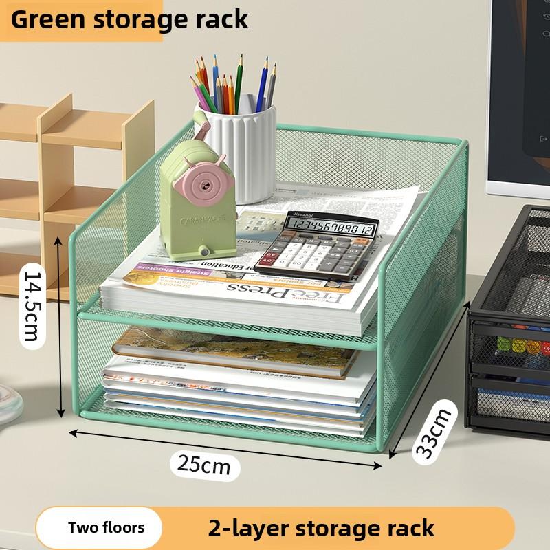 4-Tier File layering rack desk organizer trayFile paper Letter folder stand Desktoppaper sorter Mail organization rack 6150₽