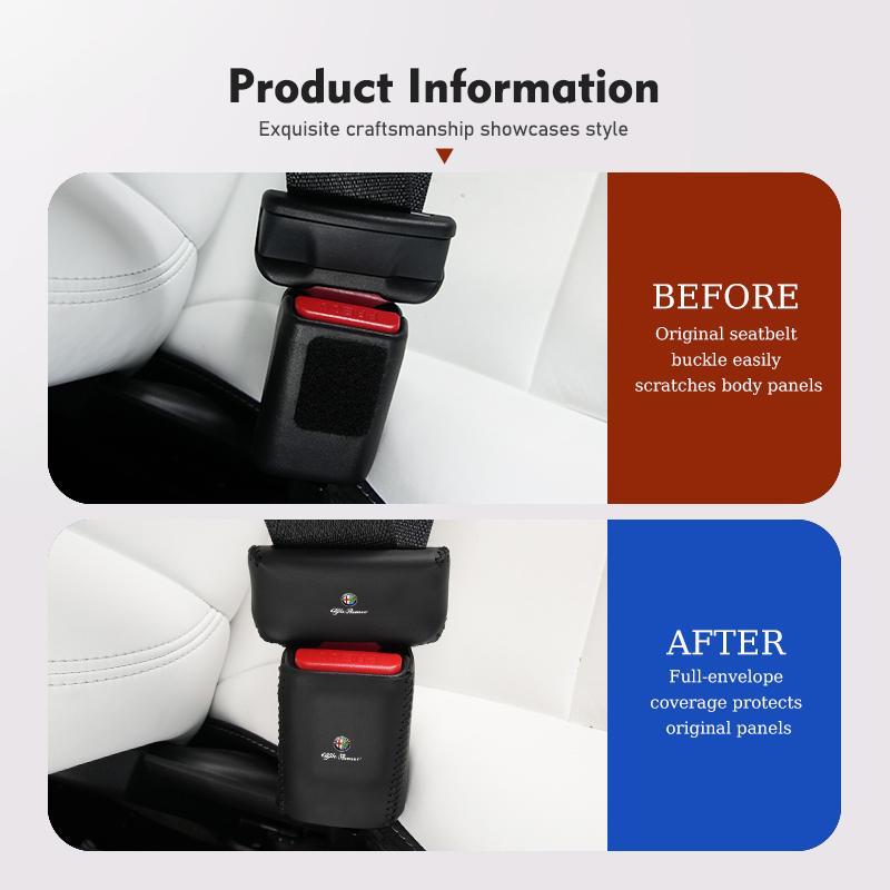 OTFDU1 For Alfa Romeo Anti-collision Scratch-proof Car Seat Belt Buckle Protection Cover 159 Giulietta Giulia 147 Mito 156 159 166 GT