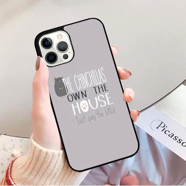 Cute Cartoon Chinchilla Phone Case for iPhone 17 Air 16 16e 15 Plus for Apple 13 11 12 14 Pro Max Cover Coque Fundas