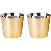 Wahei Freiz Stainless Steel Cup, 260ml, Tsubamesan Premium, Gold-Plated, Set of 2, Wooden Box, EM-9404