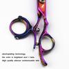 6.0" Plum Blossom 720° Rotating Handle Multi-Function Hairdressing Scissors: Color Straight, Serrated, and Thinning Shears