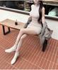 Korean High-End Women's Sexy Sleeveless High-Neck Bodycon Dress