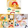 Wooden Tic Tac Toe Puzzle For Kids With Diy Geometric Blocks Educational Toy
