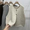 Dimanaf 2025 Vest Sweaters  Autumn Buttons Women Sleeveless Knitting Casual Style Loose Sweater