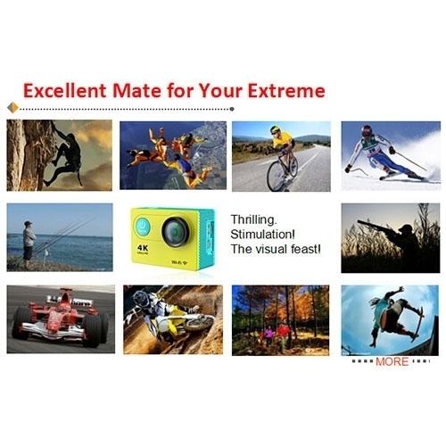 H9 4K Ultra HD1080P 12MP 2 Inch LCD Screen WiFi Sports Camera, 170 Degrees Wide Angle Lens, 30m Waterproof