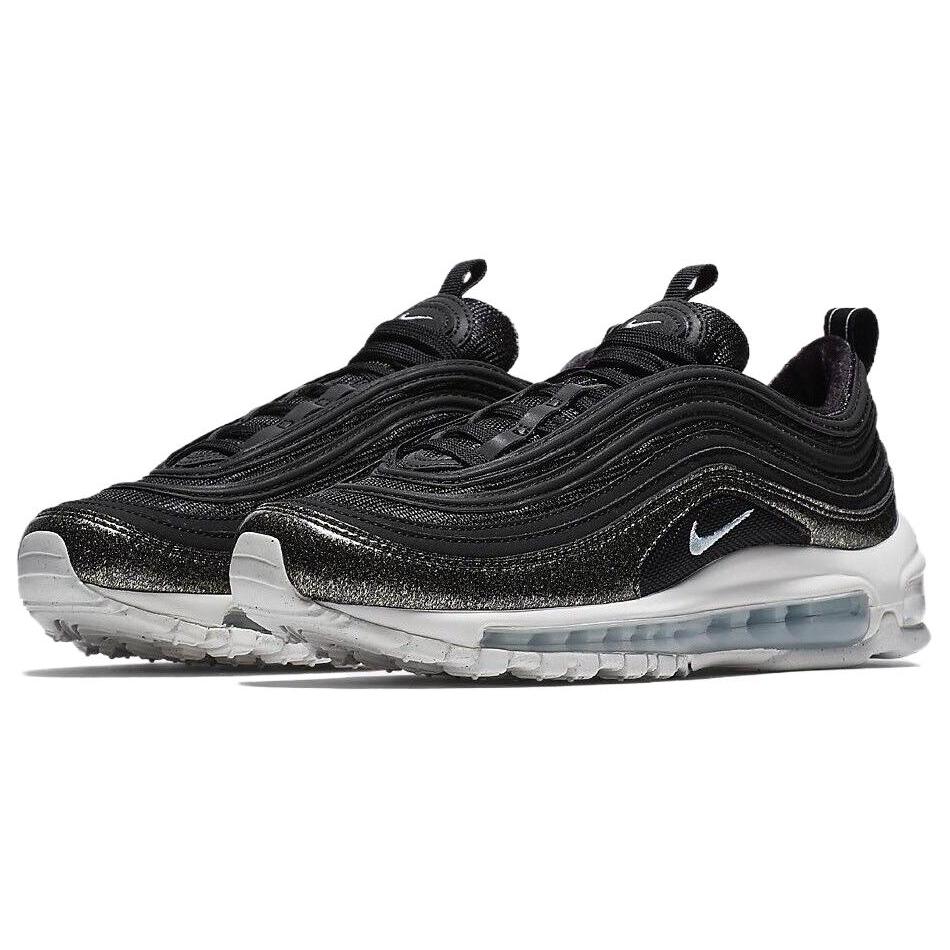 Nike Air Max 97 Synthetic Leather Abrasion Resistant Low Top Kids' Running Shoes Black Teenagers AH9153-001