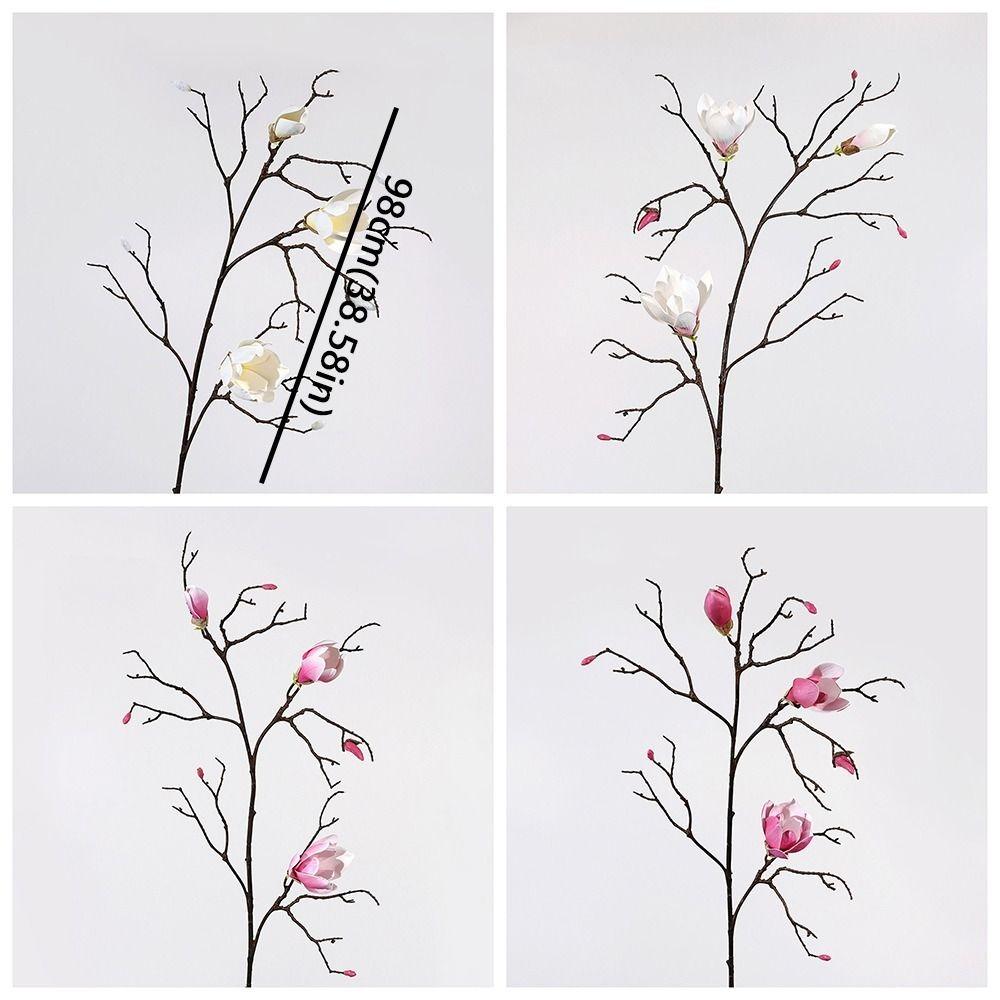 Real Touch Artificial Magnolia Flower Realistic Artificial Orchid Flowers  Dining Table Decor