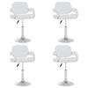 Day and Night - Day and Night Swivel Dining Chairs 4 Units White Synthetic Leather