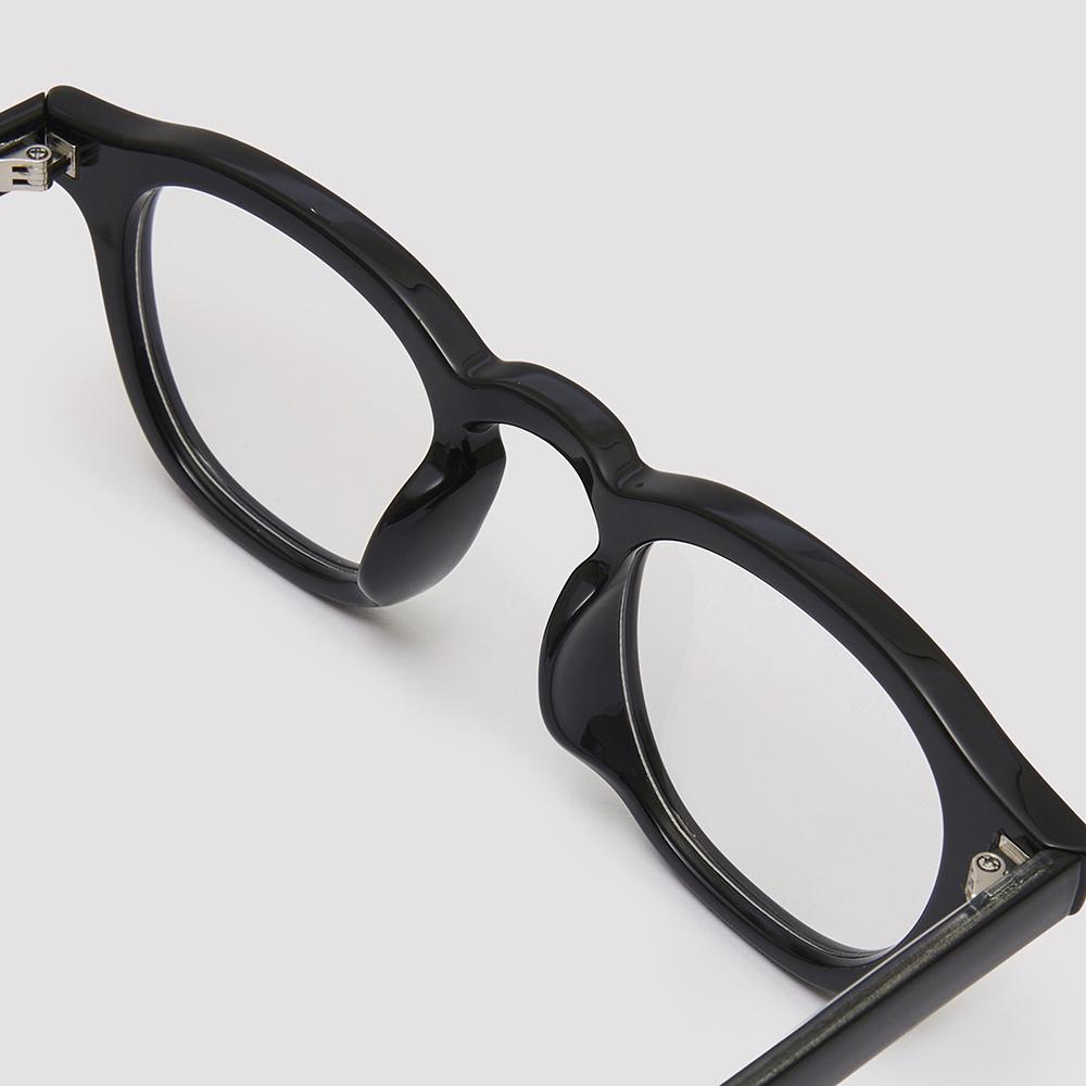 Alloaiweeo [Essential] Al5501 0909G Arnel Frame Black Eyeglass Frame Blue Light Blocking Lens Selection