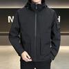 Men's Solid Color Outdoor Casual Jacket Hooded Jacket Men's Workwear Multi Pocket Jacket