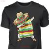 Dancing Mexican T Shirt Poncho Sombrero Mexico Cinco De Majo Unisexs Vintage Homme Versatile Graphic Comfortable Unisex