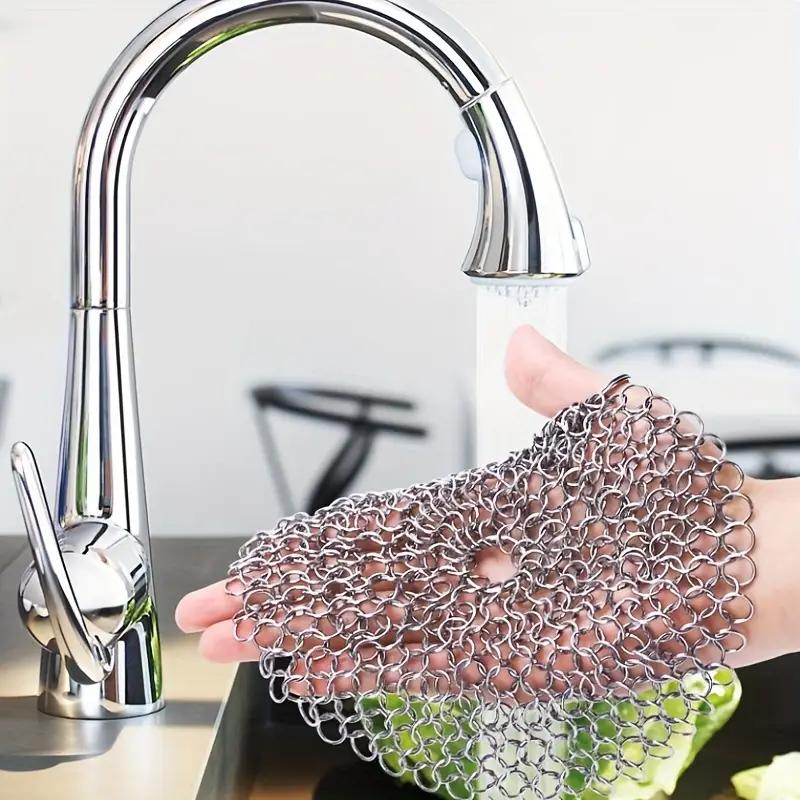 1PSC Kitchen Cleaning Supplies Pot Brush Artifact Stainless Steel Pot Brush Net Pot Washing Net Dishwashing Does Not Drop Wire Steel Ball