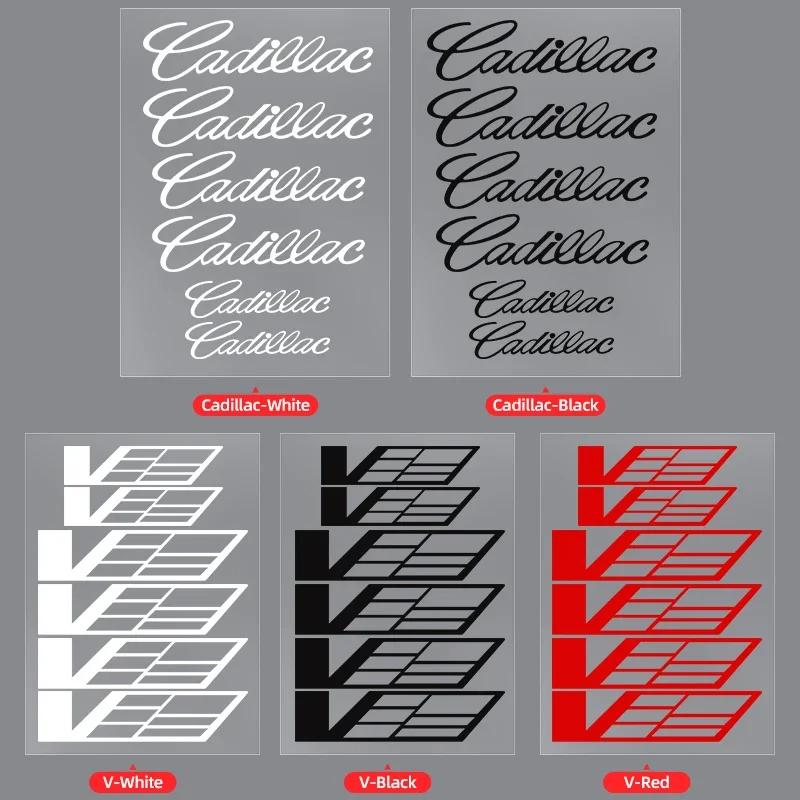 6 Pezzi Adesivi Pinze Freno Auto Decorazione Resistente al Calore Decalcomanie in PVC Per Cadillac Escalade ATS BLS CT4 CTS EXT STS XLR XT4 XT5