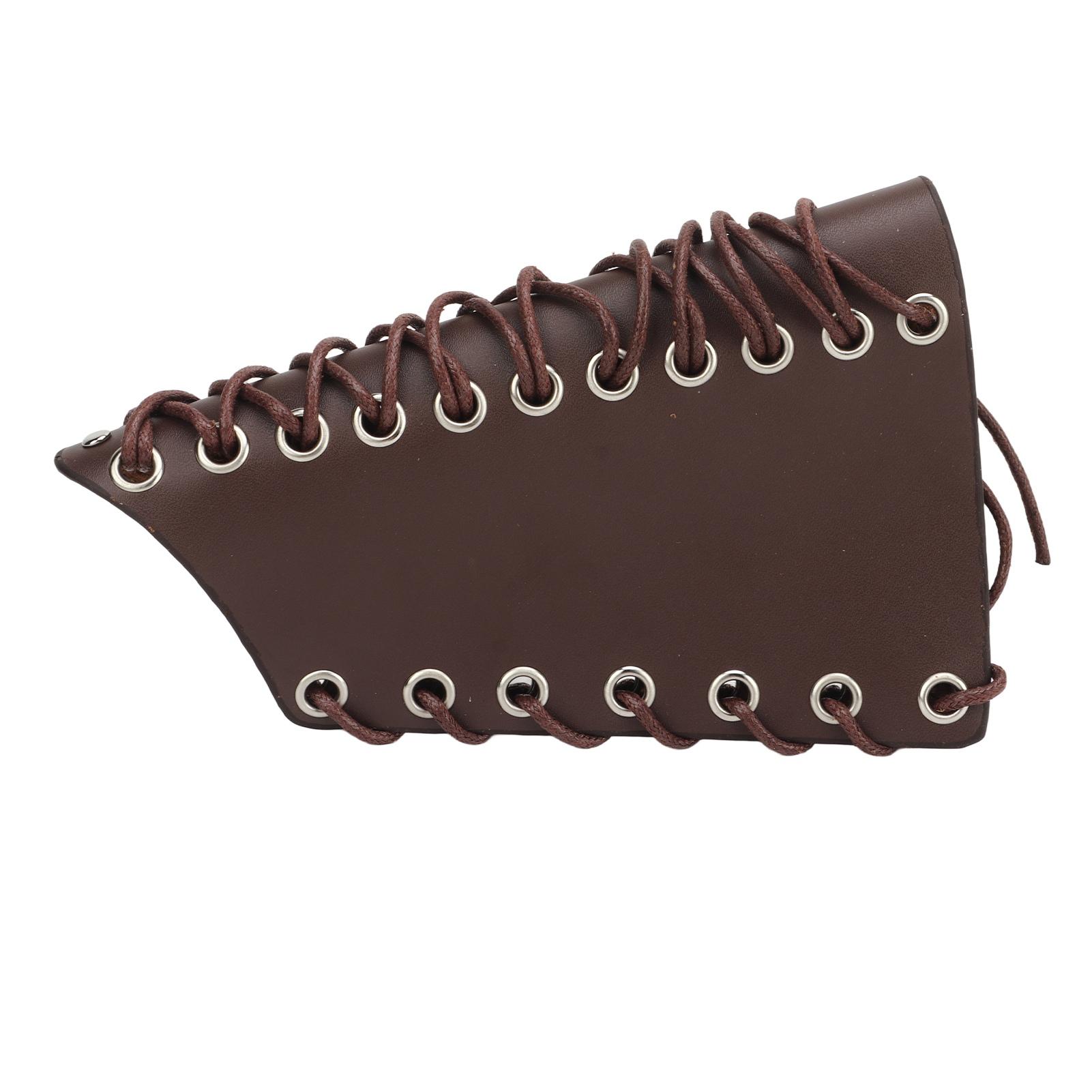 

Захист для рук зі штучної шкіри, міцний, безпечний для шкіри, для стрільби з лука, коричневий коричневий