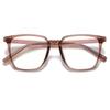 Unisex Retro Square Frame Glasses: Trendy Anti-Blue Light & Nearsighted with Plain Lenses