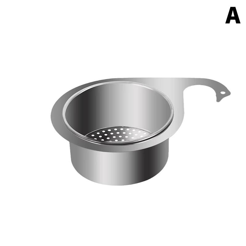 Stainless Steel Swan Sink Strainer Basket Kitchen Sink Garbage Hanging Filter Swan Dry And Wet Separation Hook Drain Rack