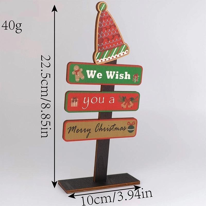 

Настольная Рождественская Елка Дед Мороз DIY Украшение Деревянные Рождественские Таблички Табличка Рождественское Украшение 2025 Новый Год Вечеринка Подарки A4