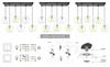 CEILING HANGING LAMP STRIP BALL BLACK LED 15cm