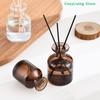 1Pc Essential Oil Bottle Home Fragrance Empty Bottle Rattan Purifying Air Aroma Diffuser Set 50ml For Room Office Decoration