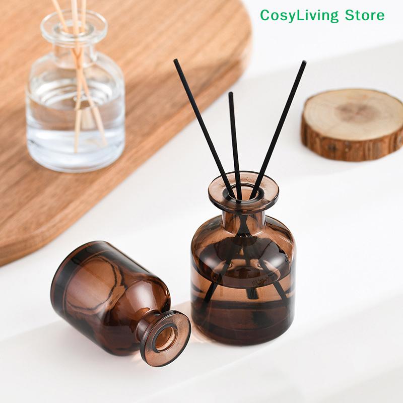 1Pc Essential Oil Bottle Home Fragrance Empty Bottle Rattan Purifying Air Aroma Diffuser Set 50ml For Room Office Decoration