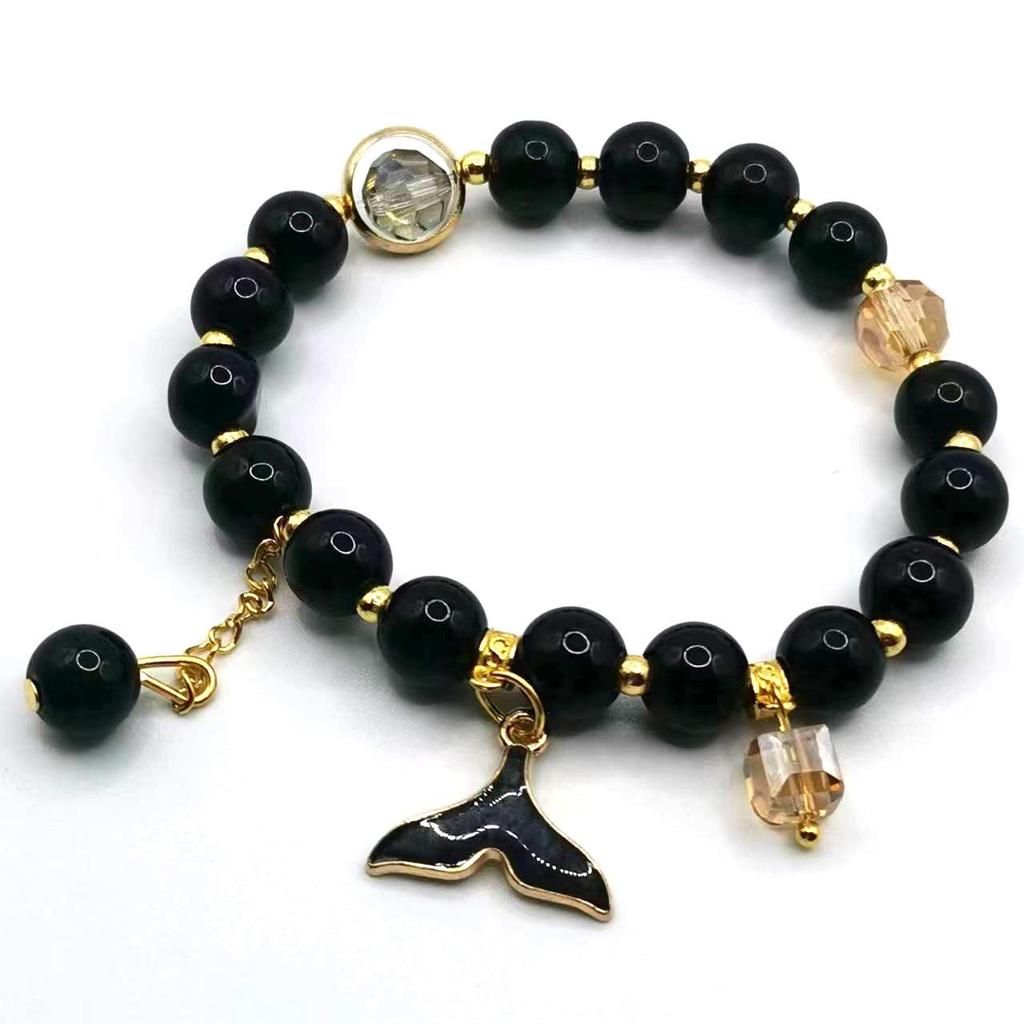 Elegant Crystal Butterfly Beaded Bracelet