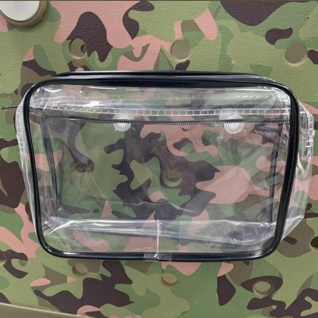 Clear Inner Bag Waterproof Zipper Pouch Brush Insert Bag Women Tote Bag for Swim Outdoor Travel Vacation