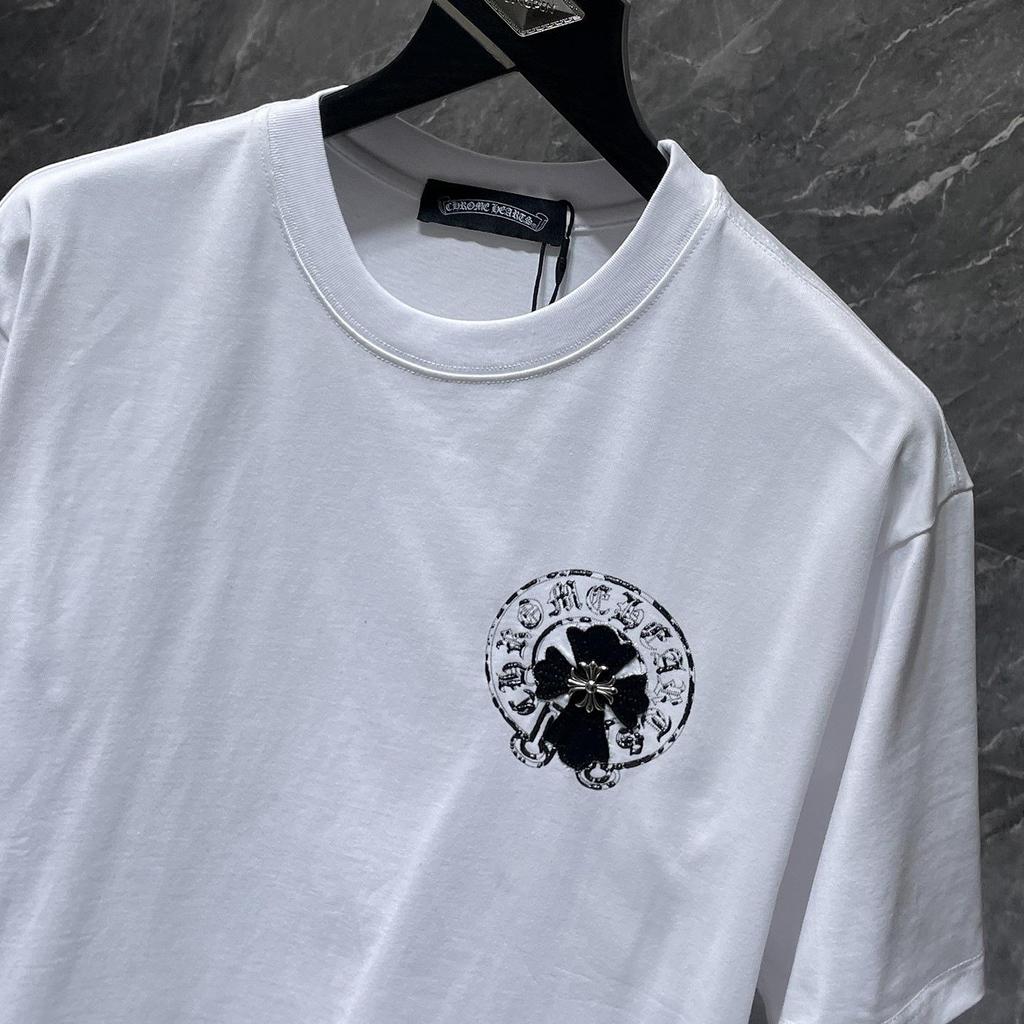 8929 CHROME HEARTS 2026 Summer New High Quality Cotton Round Neck Loose Large Size Men's and Women's T-shirt Couple T-shirt