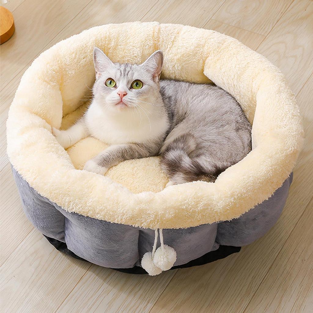 Cute Cat Calming Nest Winter Warm Kitten Bed Soft Cushion Dogs Cats Puppy Sleeping Pad For Living Room Balcony Sleeping