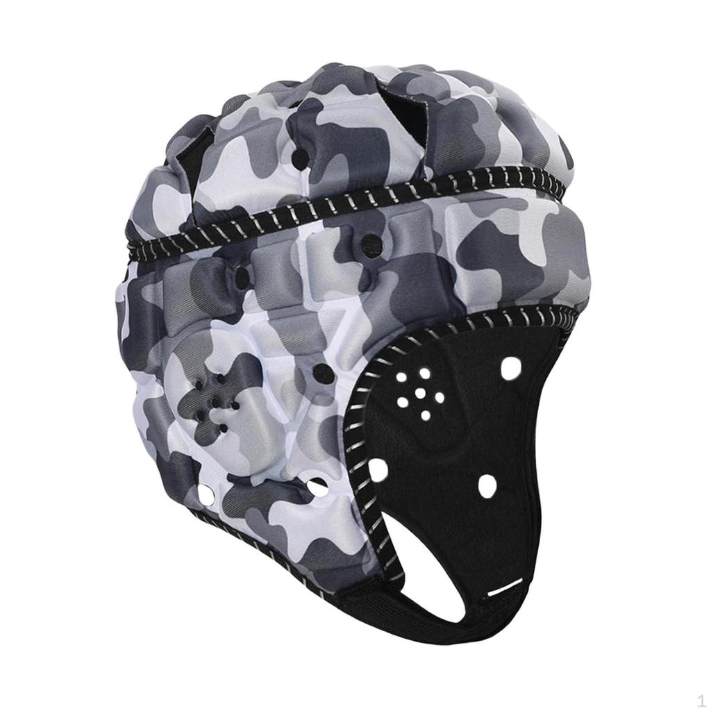 Casco da Rugby per Ragazzi e Ragazze Cappellino Sportivo Traspirante Morbido Imbottito Protezione per la Testa per Portiere Cappello per Lanciatore