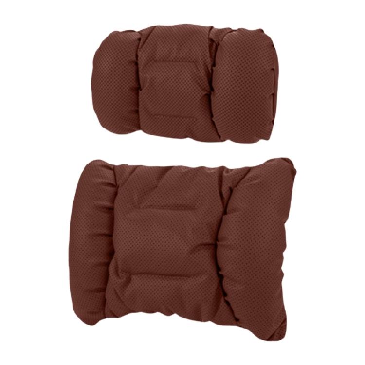 

Double Purpose Vehicle Seat Headrest Pillow And Adjustable Lumbar Cushion Memory Foam Core For Extended Sitting Comfort