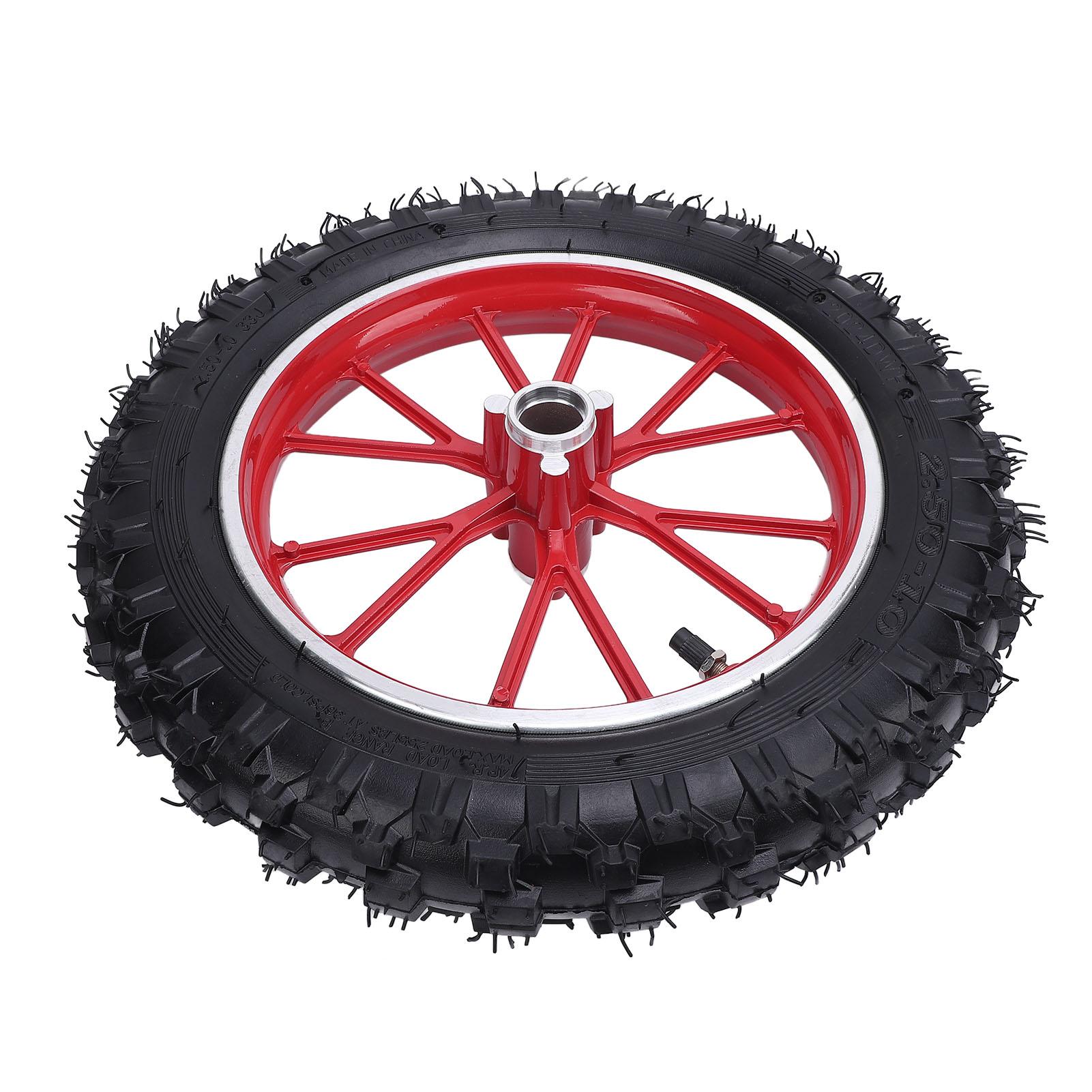 

2.5-10 Front Wheel Tire with Inner Tube Hub Rubber Wear Resistant 10inch Wheel Hub Tire for 49 Small Off Road Motorcycles