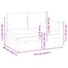 4 Piece Garden Sofa Set with Cushions Solid Acacia Wood