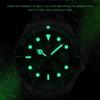 Herrenuhren Grünes Zifferblatt Wasserdicht Edelstahlarmband Kalender Quarzuhr Leuchtend Luxus Herrenarmbanduhr