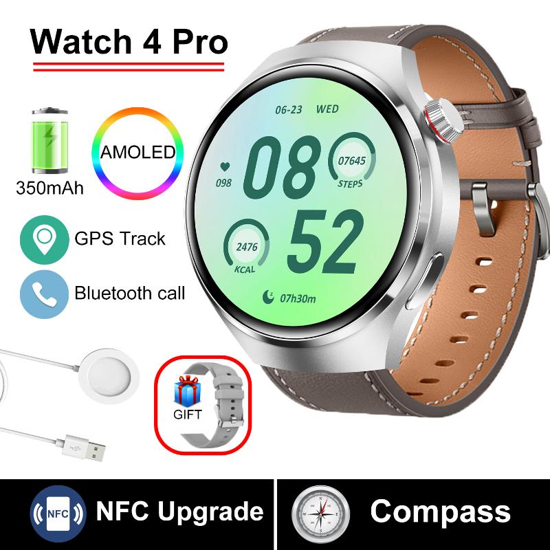 2025 Neue Gesundheits-Smartwatch Herren 360*360 AMOLED-Bildschirm NFC GPS-Tracker Kompass BT-Anruf Herzfrequenz Blutsauerstoff IP68 Sport-Smartwatch
