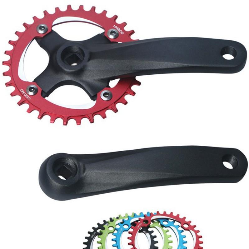 GANOPPER Mountainbike Kurbelgarnitur 104BCD Nicht-Einteiler Kettenblatt 32/34/36/38T