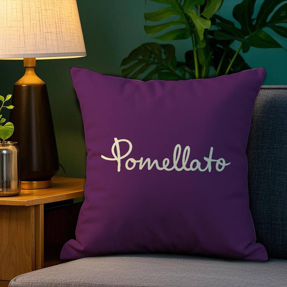 P-Pomellato-O Pillow Case Anti-dustmite Pillowcase Invisible Zipper Silky Short Plush Sofa Cushion Cover