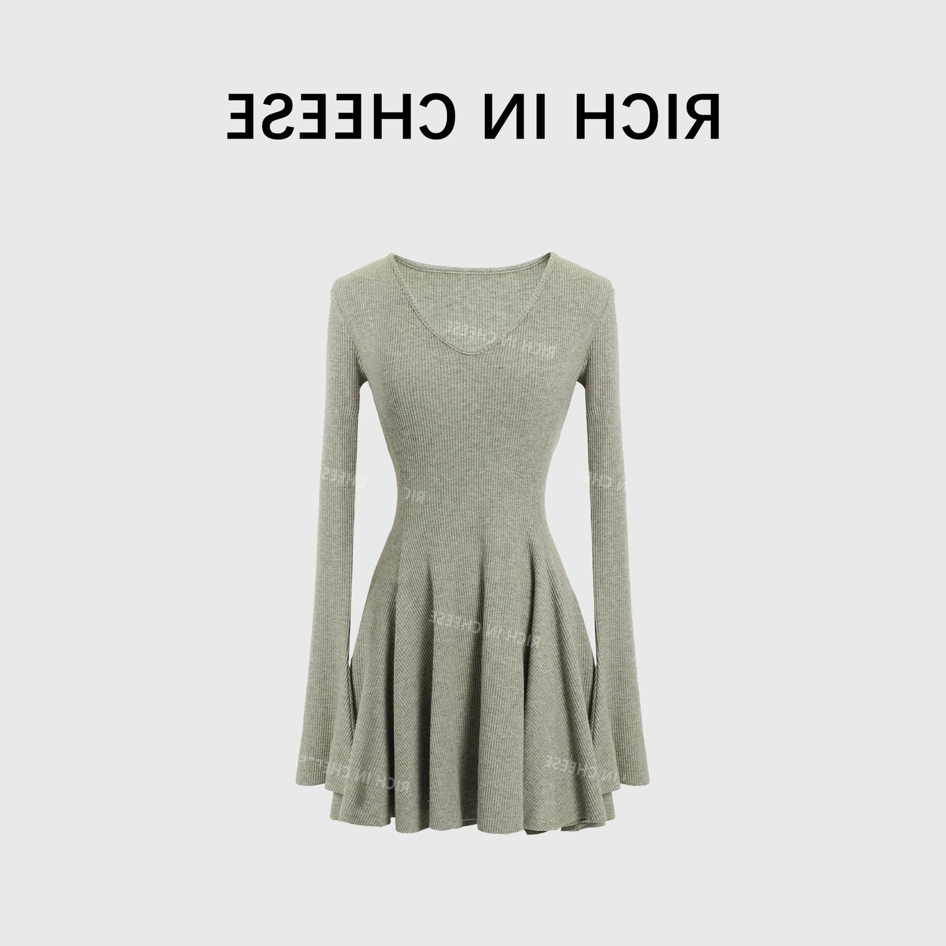 

Shuhulei Women s Waist-Cinching Knitted Winter Dress with Tea Fragrance Croissant Design M (100-110 lbs)