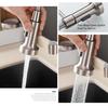 Brushed Brass Nickel Hot & Cold Kitchen Sink Faucets 360 Rotation Single Lever Pull Out Spring Spout Water Mixers Tap Crane