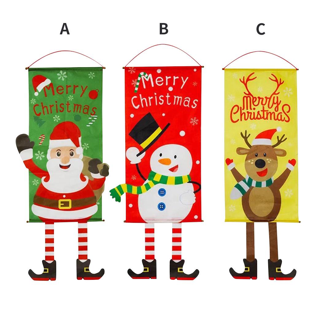 Christmas Window Sign Christmas Window Polyester Decorative for Shop Bar Hotel