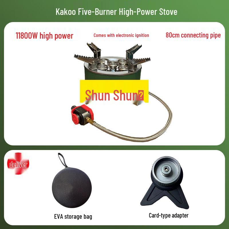 Portable Outdoor Fierce Flame Gas Stoves & Adapters