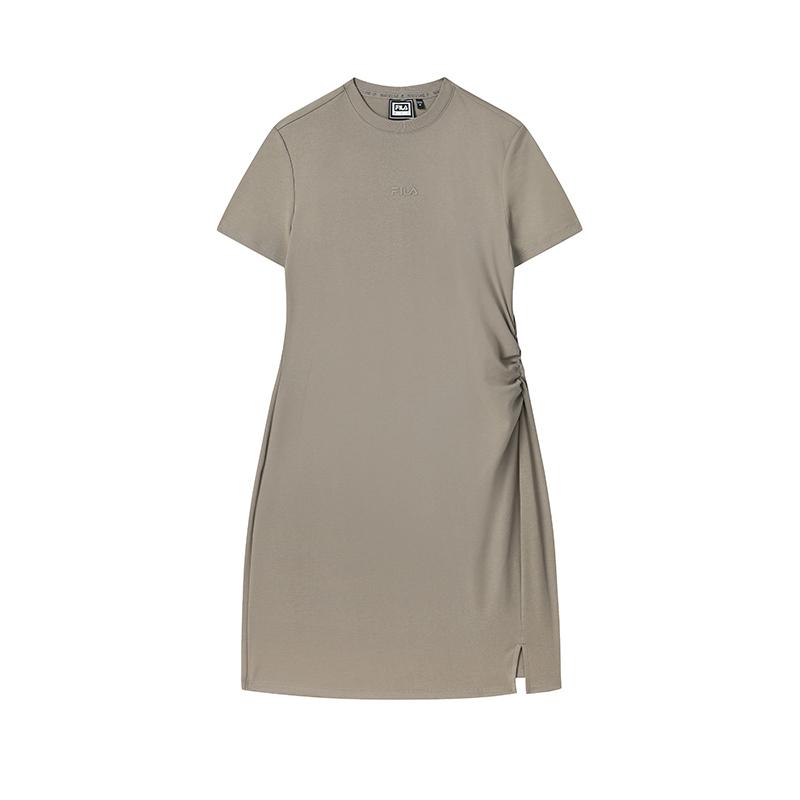 New FILA ORIGINALE Short Sleeved Dress Women's Steam Gray F51W529313F-GY