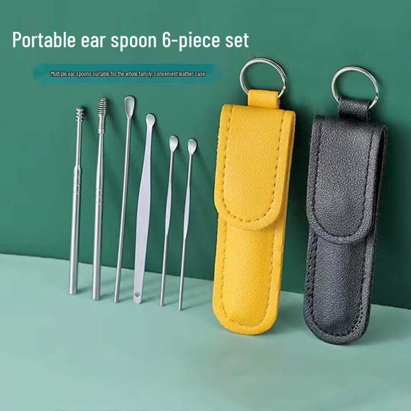 6-Piece Stainless Steel Ear Pick Set