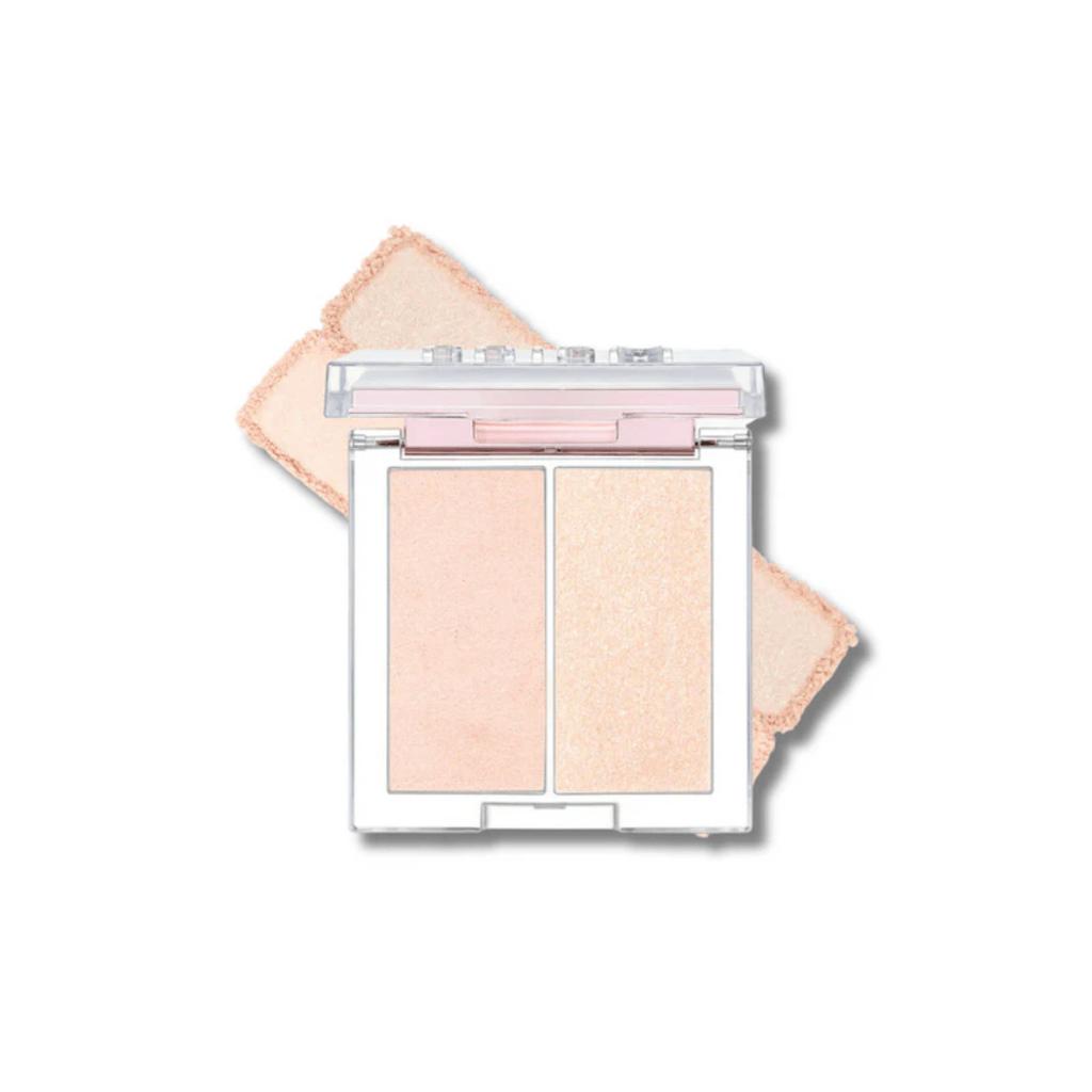 CLIO Prism Highlighter Duo #01 Cream Fizz 5.6 g - ciepłe duo rozświetlaczy